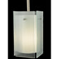 Meyda Lighting Metro 7" Silver Mini Pendant Light With Clear Reeded Quadrato Shade Glass