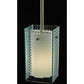Meyda Lighting Metro 7" Silver Mini Pendant Light With Clear Window Pane Quadrato Shade Glass
