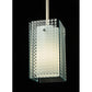 Meyda Lighting Metro 7" Silver Mini Pendant Light With Clear Window Pane Quadrato Shade Glass