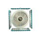 Meyda Lighting Metro 7" Silver Mini Pendant Light With Clear Window Pane Quadrato Shade Glass