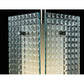 Meyda Lighting Metro 7" Silver Mini Pendant Light With Clear Window Pane Quadrato Shade Glass
