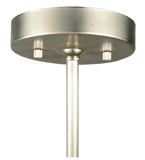 Meyda Lighting Metro 7" Silver Mini Pendant Light With Clear Window Pane Quadrato Shade Glass