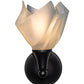 Meyda Lighting Metro 9" Craftsman Brown Blanco Swirl Wall Sconce With White Shade Glass