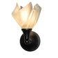 Meyda Lighting Metro 9" Craftsman Brown Blanco Swirl Wall Sconce With White Shade Glass