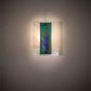 Meyda Lighting Metro 9" Nickel Aurora Borealis Wall Sconce With White & Iridescent Shade Glass