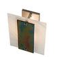 Meyda Lighting Metro 9" Nickel Aurora Borealis Wall Sconce With White & Iridescent Shade Glass