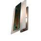 Meyda Lighting Metro 9" Nickel Aurora Borealis Wall Sconce With White & Iridescent Shade Glass