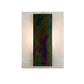 Meyda Lighting Metro 9" Nickel Aurora Borealis Wall Sconce With White & Iridescent Shade Glass