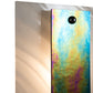 Meyda Lighting Metro 9" Nickel Aurora Borealis Wall Sconce With White & Iridescent Shade Glass