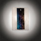Meyda Lighting Metro 9" Nickel Aurora Borealis Wall Sconce With White Opal & Black Iridescent Shade Glass