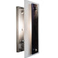 Meyda Lighting Metro 9" Nickel Aurora Borealis Wall Sconce With White Opal & Black Iridescent Shade Glass
