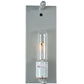 Meyda Lighting Metro 9" Strisce Wall Sconce With Blue Iridescent Shade Glass