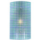 Meyda Lighting Metro 9" Strisce Wall Sconce With Blue Iridescent Shade Glass