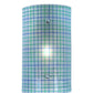 Meyda Lighting Metro 9" Strisce Wall Sconce With Blue Iridescent Shade Glass