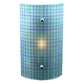Meyda Lighting Metro 9" Strisce Wall Sconce With Blue Iridescent Shade Glass