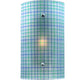 Meyda Lighting Metro 9" Strisce Wall Sconce With Blue Iridescent Shade Glass