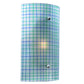 Meyda Lighting Metro 9" Strisce Wall Sconce With Blue Iridescent Shade Glass