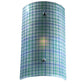 Meyda Lighting Metro 9" Strisce Wall Sconce With Blue Iridescent Shade Glass