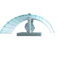 Meyda Lighting Metro 9" Strisce Wall Sconce With Blue Iridescent Shade Glass