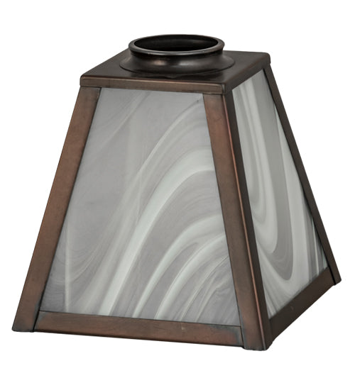 Meyda Lighting Metro 9" Weathered Antique Brass Frame With White Frosted Shade Glass