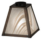 Meyda Lighting Metro 9" Weathered Antique Brass Frame With White Frosted Shade Glass