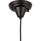 Meyda Lighting Metro Fusion 10" Black Noir Swirl Mini Pendant Light With Black & White Swirl Shade Glass