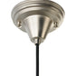 Meyda Lighting Metro Fusion 10" Brushed Nickel Super Nova Mini Pendant Light With Red Bas Relief Shade Glass