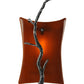 Meyda Lighting Metro Fusion 10" Lightning Vein Zweig Wall Sconce With Amber Shade Glass