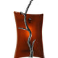 Meyda Lighting Metro Fusion 10" Lightning Vein Zweig Wall Sconce With Amber Shade Glass