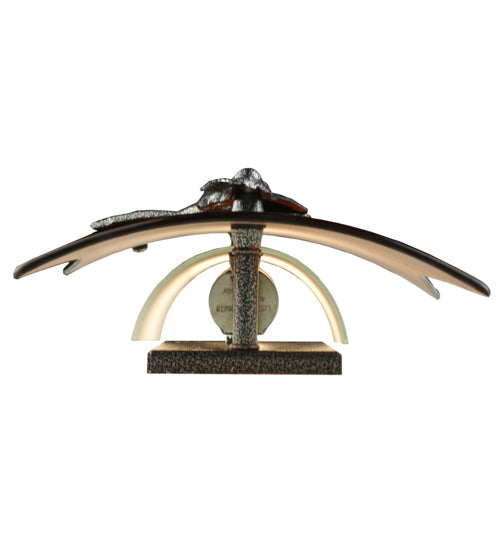Meyda Lighting Metro Fusion 10" Lightning Vein Zweig Wall Sconce With Amber Shade Glass