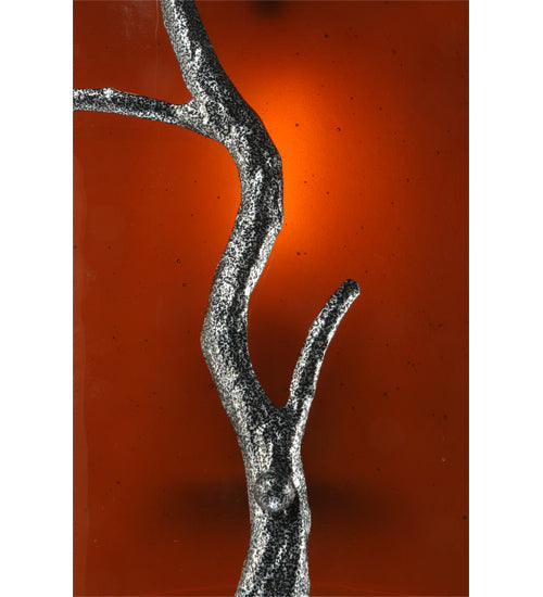 Meyda Lighting Metro Fusion 10" Lightning Vein Zweig Wall Sconce With Amber Shade Glass
