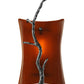 Meyda Lighting Metro Fusion 10" Lightning Vein Zweig Wall Sconce With Amber Shade Glass