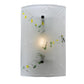 Meyda Lighting Metro Fusion 10" Metal Bel Volo Wall Sconce With White Dragonfly and Green Confetti Shade Glass