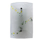 Meyda Lighting Metro Fusion 10" Metal Bel Volo Wall Sconce With White Dragonfly and Green Confetti Shade Glass