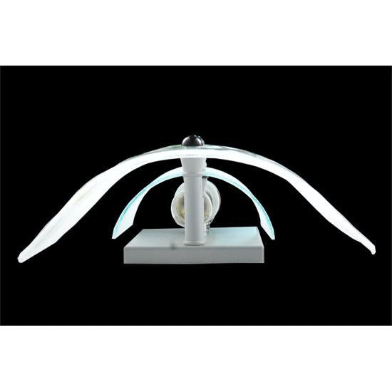 Meyda Lighting Metro Fusion 10" Metal Bel Volo Wall Sconce With White Dragonfly and Green Confetti Shade Glass