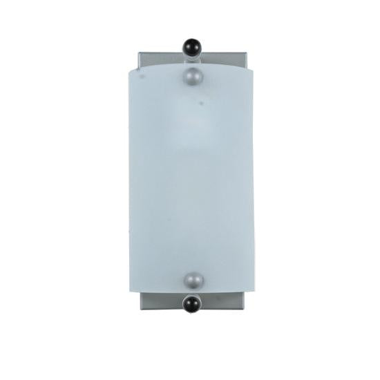Meyda Lighting Metro Fusion 10" Metal Bel Volo Wall Sconce With White Dragonfly and Green Confetti Shade Glass