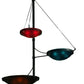 Meyda Lighting Metro Fusion 103" 12-Light 3-Arm Textured Black The Third Dimension Chandelier With Multi-Colored Fused Shade Glass