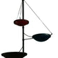 Meyda Lighting Metro Fusion 103" 12-Light 3-Arm Textured Black The Third Dimension Chandelier With Multi-Colored Fused Shade Glass