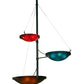 Meyda Lighting Metro Fusion 103" 12-Light 3-Arm Textured Black The Third Dimension Chandelier With Multi-Colored Fused Shade Glass