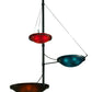 Meyda Lighting Metro Fusion 103" 12-Light 3-Arm Textured Black The Third Dimension Chandelier With Multi-Colored Fused Shade Glass