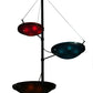 Meyda Lighting Metro Fusion 103" 12-Light 3-Arm Textured Black The Third Dimension Chandelier With Multi-Colored Fused Shade Glass