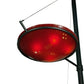 Meyda Lighting Metro Fusion 103" 12-Light 3-Arm Textured Black The Third Dimension Chandelier With Multi-Colored Fused Shade Glass