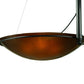 Meyda Lighting Metro Fusion 103" 12-Light 3-Arm Textured Black The Third Dimension Chandelier With Multi-Colored Fused Shade Glass