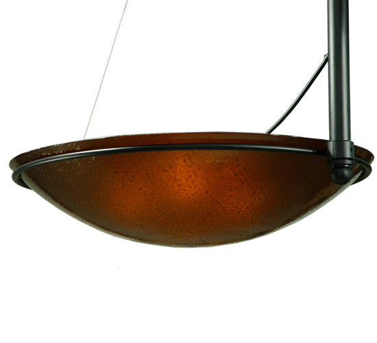 Meyda Lighting Metro Fusion 103" 12-Light 3-Arm Textured Black The Third Dimension Chandelier With Multi-Colored Fused Shade Glass