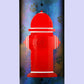 Meyda Lighting Metro Fusion 11" 2-Light Fire Hydrant Wall Sconce With Iridescent Black & Red Shade Glass