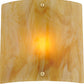 Meyda Lighting Metro Fusion 11" Gray Auburn Wall Sconce With Amber Shade Glass