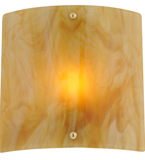 Meyda Lighting Metro Fusion 11" Gray Auburn Wall Sconce With Amber Shade Glass