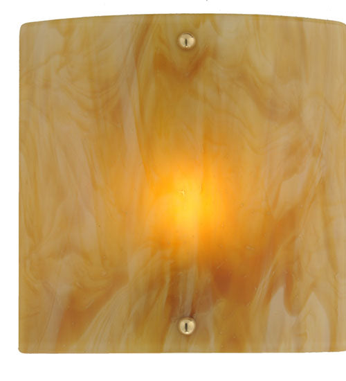 Meyda Lighting Metro Fusion 11" Gray Auburn Wall Sconce With Amber Shade Glass