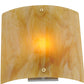 Meyda Lighting Metro Fusion 11" Gray Auburn Wall Sconce With Amber Shade Glass