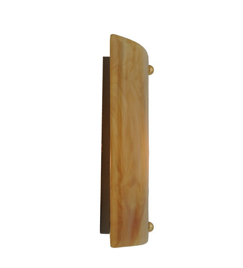 Meyda Lighting Metro Fusion 11" Gray Auburn Wall Sconce With Amber Shade Glass